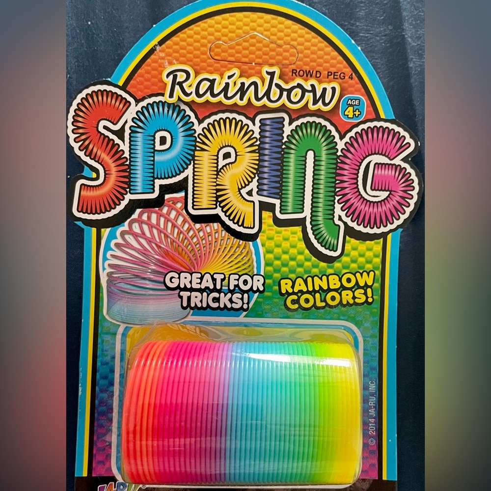JA-RU Rainbow spring toy. Ages 4+ great for tricks